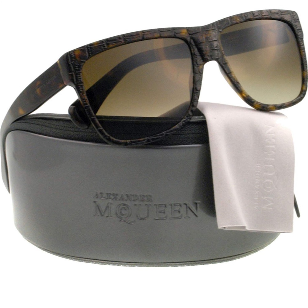Alexander mcqueen sunglasses, with croc detail